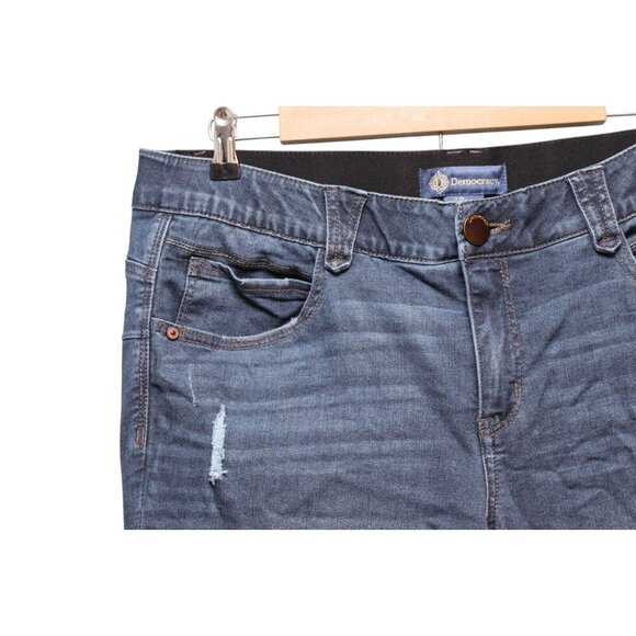 Democracy Ab Solution Jeans Size 18W Distressed Stretch Denim Slimming Comfort - Picture 5 of 13